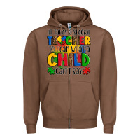 Chestnut it takes a special teacher to hear what a child can't say Zipper Hoodie - OliviaCreatesArt