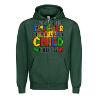 Sports Green it takes a special teacher to hear what a child can't say Zipper Hoodie - OliviaCreatesArt