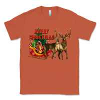 Copper merry christmas two deers Classic Tee - LillyAllenDesigns