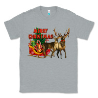 Heather Grey merry christmas two deers Classic Tee - LillyAllenDesigns