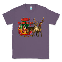 Lavender merry christmas two deers Classic Tee - LillyAllenDesigns
