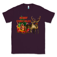 Plum merry christmas two deers Classic Tee - LillyAllenDesigns