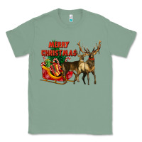 Sage merry christmas two deers Classic Tee - LillyAllenDesigns