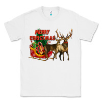 White merry christmas two deers Classic Tee - LillyAllenDesigns