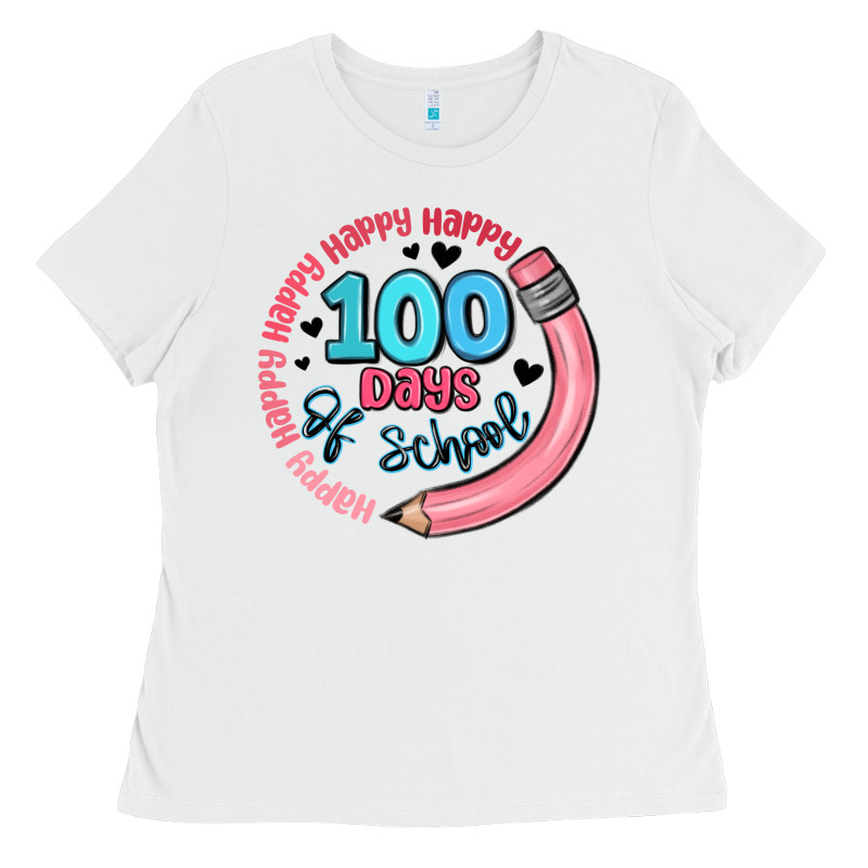 Happy 100 Days Of School Ladies Tee by MaliasSmallBusiness | Teevron