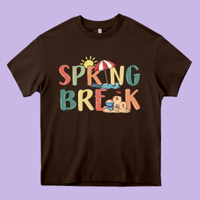 Spring Break Heavy Core Tee Designed By Maliassmallbusiness