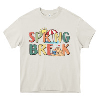 Cream spring break Heavy Core Tee - MaliasSmallBusiness