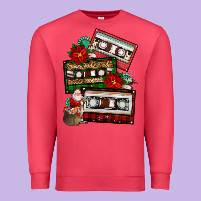 Christmas Cassette Gemstone Premium Sweatshirt Designed By Fadigitalartstudio