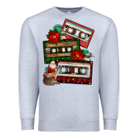 Heather Grey christmas cassette gemstone Premium Sweatshirt - FaDigitalArtStudio
