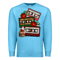 Ocean Blue christmas cassette gemstone Premium Sweatshirt - FaDigitalArtStudio