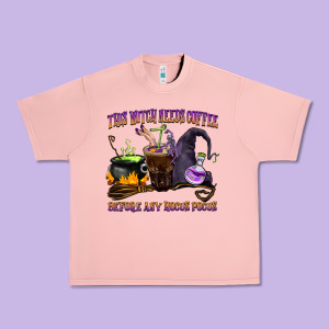 This Witch Needs Coffee Before Any Hocus Pocus Urban Heavy Tee Designed By Barkaloodesign