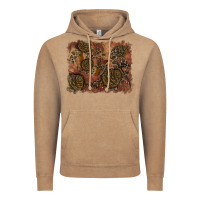 Vintage Coffee glitter leopard fall background Vintage Hoodie - RanaPortraitStore