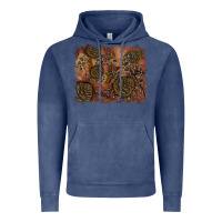 Vintage Denim glitter leopard fall background Vintage Hoodie - RanaPortraitStore