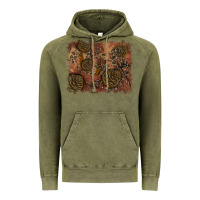 Vintage Olive glitter leopard fall background Vintage Hoodie - RanaPortraitStore