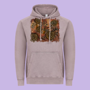 Glitter Leopard Fall Background Vintage Hoodie Designed By Ranaportraitstore