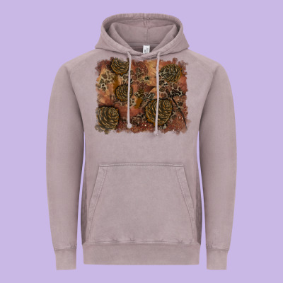 Glitter Leopard Fall Background Vintage Hoodie Designed By Ranaportraitstore