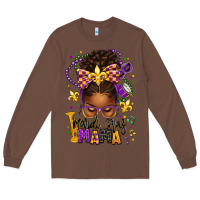 Chestnut mardi gras mama afro messy bun Long Sleeve Tee - texasbilliewilder
