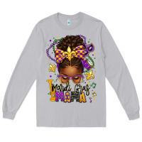 Moon Dust mardi gras mama afro messy bun Long Sleeve Tee - texasbilliewilder