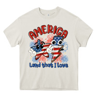 Cream america land that i love Heavy Core Tee - MaliasSmallBusiness