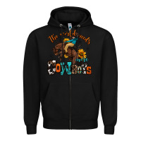 Black the world needs more cowboys Zipper Hoodie - OliviaCreatesArt