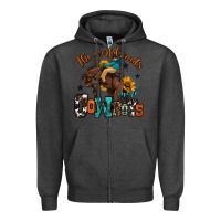 Charcoal Heather the world needs more cowboys Zipper Hoodie - OliviaCreatesArt