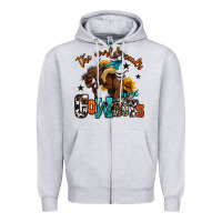Heather Grey the world needs more cowboys Zipper Hoodie - OliviaCreatesArt