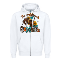 White the world needs more cowboys Zipper Hoodie - OliviaCreatesArt