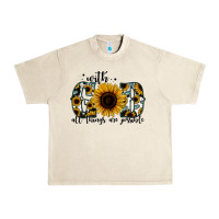 Sandshell with god all things are possible sunflower Urban Heavy Tee - Jasminsmagicworld