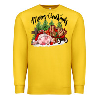 Lemon merry christmas pig Premium Sweatshirt - FaDigitalArtStudio