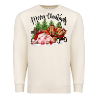 Sandshell merry christmas pig Premium Sweatshirt - FaDigitalArtStudio