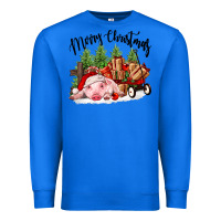 True Royal merry christmas pig Premium Sweatshirt - FaDigitalArtStudio