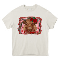 Cream be mine highland cow Heavy Core Tee - AdoDesignShop