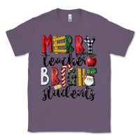 Lavender Merry Teacher Bright Students Christmas Classic Tee - LillyAllenDesigns