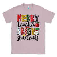 Lilac Merry Teacher Bright Students Christmas Classic Tee - LillyAllenDesigns