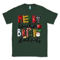 Sports Green Merry Teacher Bright Students Christmas Classic Tee - LillyAllenDesigns