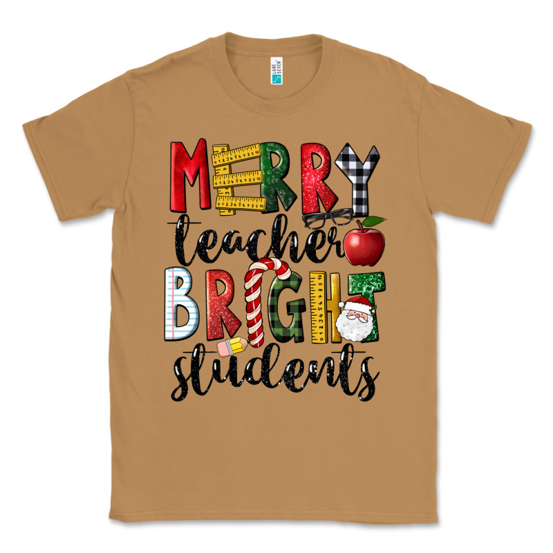 Merry Teacher Bright Students Christmas Classic Tee by LillyAllenDesigns | Teevron