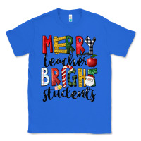 True Royal Merry Teacher Bright Students Christmas Classic Tee - LillyAllenDesigns