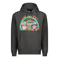 Charcoal Heather Easter gnomes rainbow Premium Hoodie - OliviaCreatesArt