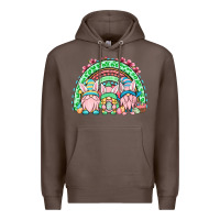 Coffee Easter gnomes rainbow Premium Hoodie - OliviaCreatesArt