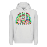 Dove Grey Easter gnomes rainbow Premium Hoodie - OliviaCreatesArt
