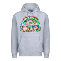 Heather Grey Easter gnomes rainbow Premium Hoodie - OliviaCreatesArt