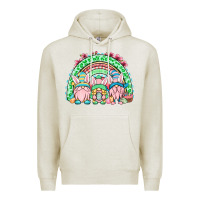 Oatmeal Heather Easter gnomes rainbow Premium Hoodie - OliviaCreatesArt