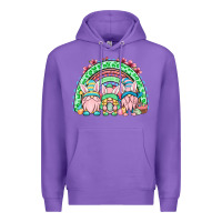 Purple Easter gnomes rainbow Premium Hoodie - OliviaCreatesArt
