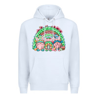 White Easter gnomes rainbow Premium Hoodie - OliviaCreatesArt