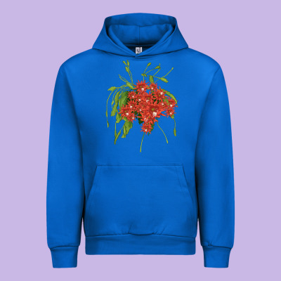 Red Orchid Cactus Urban Hoodie Designed By Lillyallendesigns