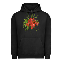 Pigment Black Red Orchid Cactus Urban Hoodie - LillyAllenDesigns