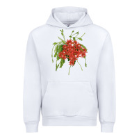 White Red Orchid Cactus Urban Hoodie - LillyAllenDesigns