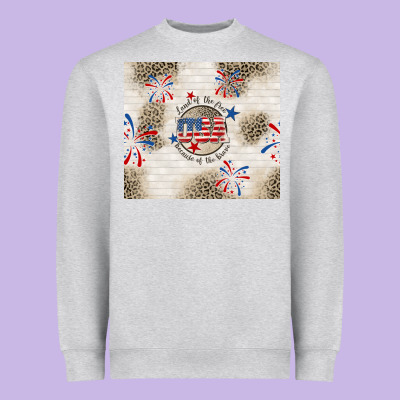 Usa Land Of The Free Because Of The Brave Heavyweight Sweatshirt Designed By Tumblerdesignbyshophia