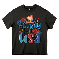 Asphalt hooray for the usa Heavy Core Tee - MaliasSmallBusiness