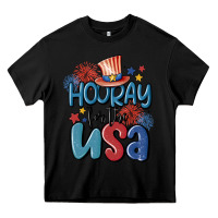 Black hooray for the usa Heavy Core Tee - MaliasSmallBusiness
